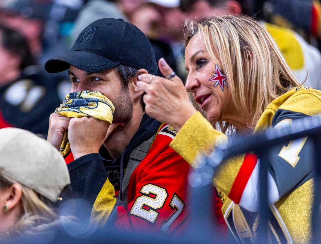 Golden Knights fans are concerned with another Minnesota Wild power play during the second peri ...