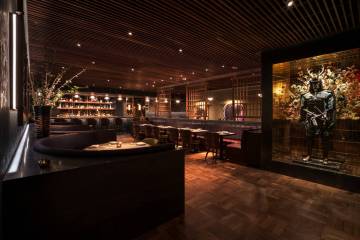 The entrance to Nomikai sushi restaurant and speakeasy on in The Venetian on the Las Vegas Stri ...