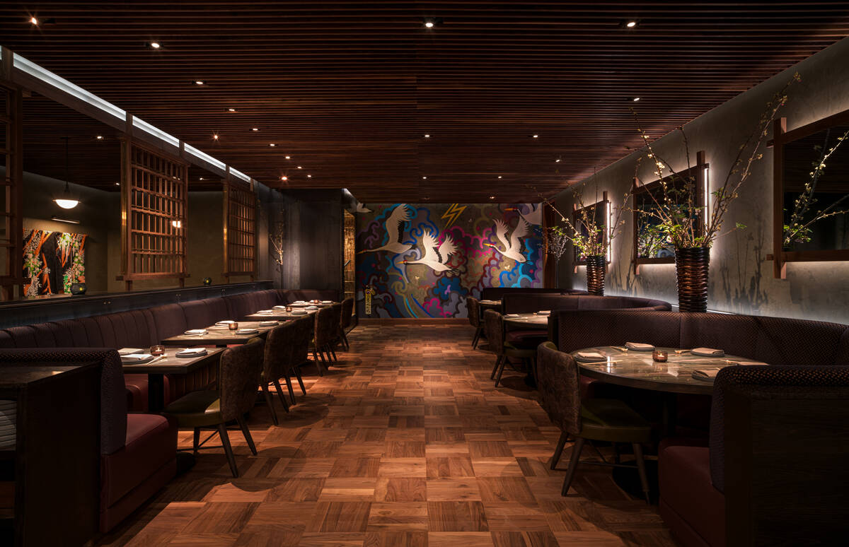 The main dining room of Nomikai sushi restaurant and speakeasy on in The Venetian on the Las Ve ...
