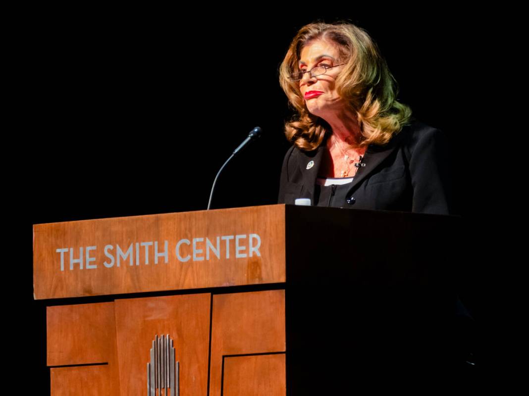 Las Vegas Mayor Shelley Berkley delivers her State of the City address at The Smith Center on W ...