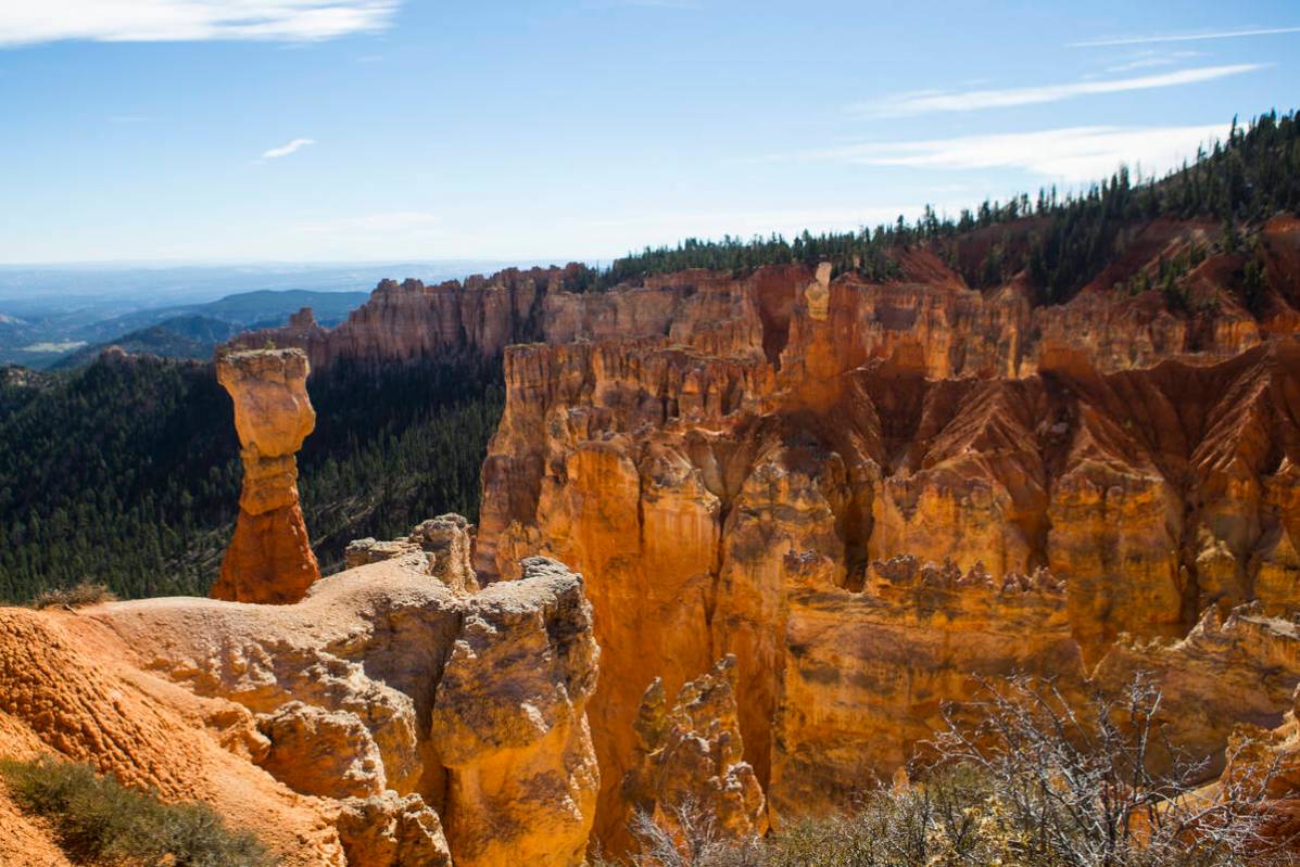 A view of Agua Canyon at Bryce Canyon National Park, Utah on Sunday, Oct. 16, 2016. (Chase Stev ...