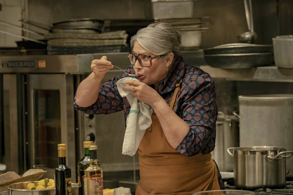 This image released by Netflix shows Lorraine Bracco in a scene from "Nonnas." (Jeon ...