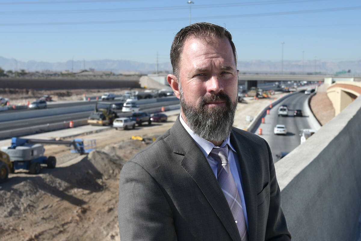 Jimmy Floyd, manager of Clark County's construction management division, is seen at the Interst ...