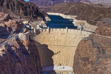 Lake Mead and the Hoover Dam. Las Vegas Review-Journal