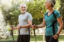 Nordic walking, shown to improve resting heart rate and blood pressure, is increasingly being s ...