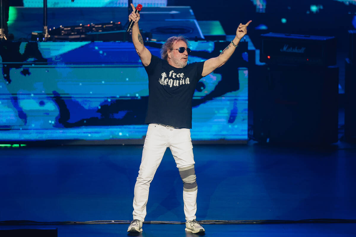 Sammy Hagar performs during the “Sammy Hagar: The Best of All Worlds Stays in Vegas&#x20 ...