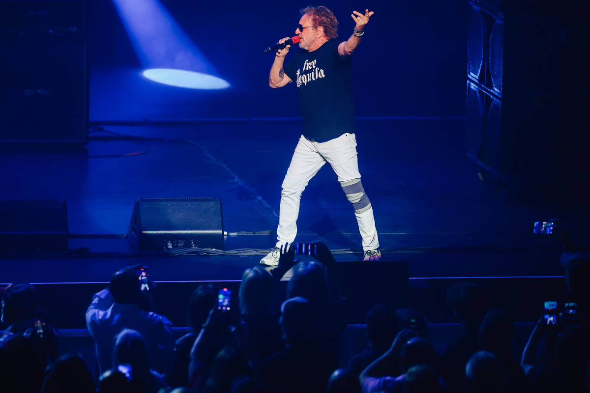 Sammy Hagar performs during the “Sammy Hagar: The Best of All Worlds Stays in Vegas&#x20 ...