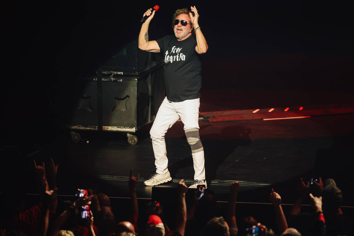 Sammy Hagar performs during the “Sammy Hagar: The Best of All Worlds Stays in Vegas&#x20 ...