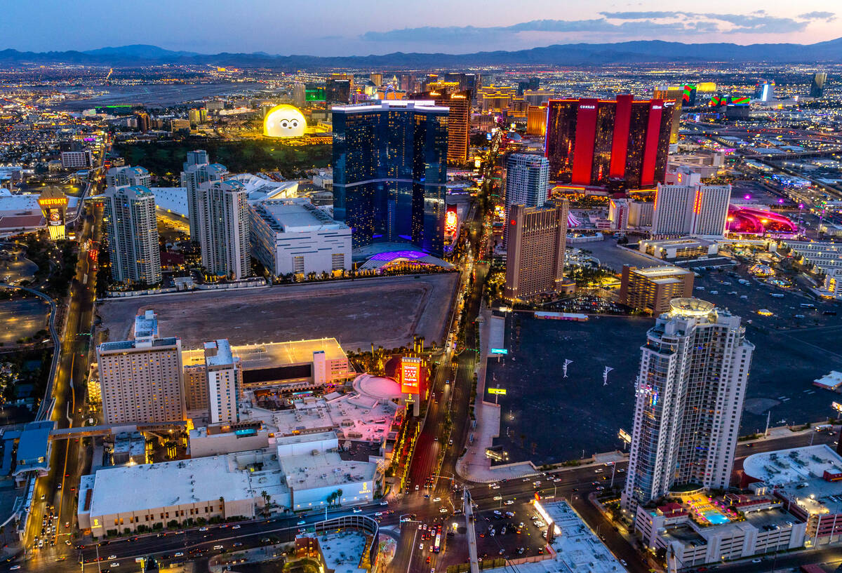 The skyline on the North end of the Strip with casino operators in the area including Resorts W ...