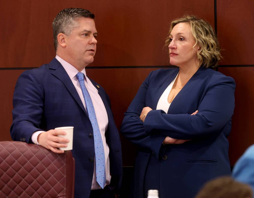 Assembly Speaker Steve Yeager and Senate Majority Leader Nicole J. Cannizzaro, both D-Las Vegas ...