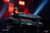 Stevie Wonder is shown during his "Song Party" production at The Park Theater at Park MGM on Fr ...