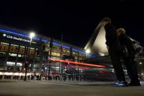 Shareholders arrive outside CHI Health Center Omaha for the Berkshire Hathaway annual meeting S ...