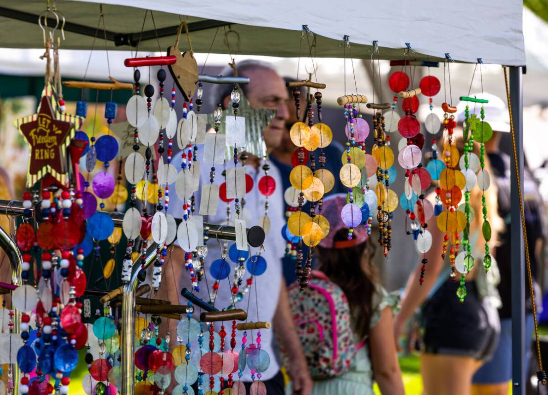 Handmade wind chimes are available for purchase as part of many other items during the Spring J ...