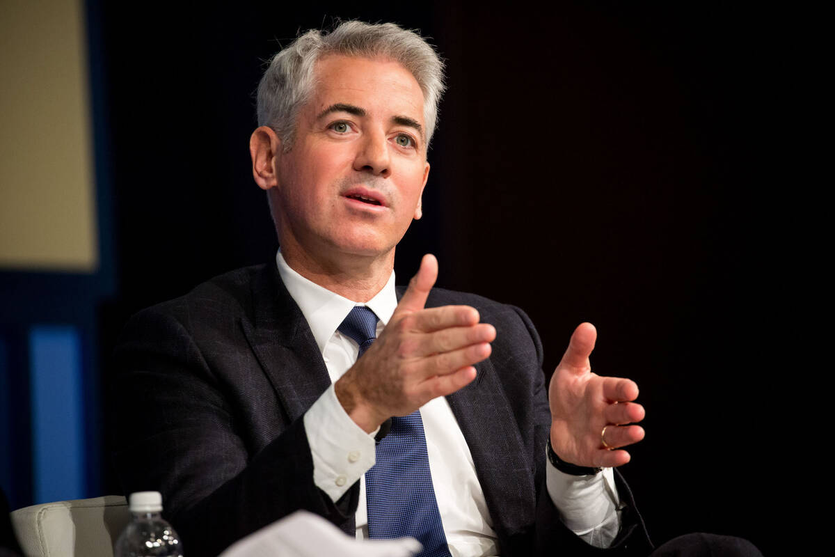 Bill Ackman, CEO of Pershing Square Capital Management LP, speaks during the New York Times Dea ...
