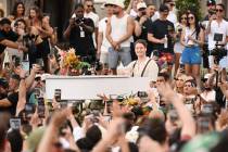 LAS VEGAS, NEVADA - MAY 03: Kygo performs at the opening of Palm Tree Beach Club at MGM Grand o ...