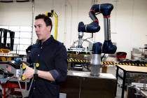 Marcus Kurle, co-founder of AAA20 Group, leads a tour of his Las Vegas facility on Friday, May ...