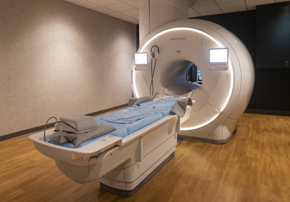 An MRI machine at Prenuvo, a clinic offering whole-body MRI scans, in Tivoli Village on Monday, ...