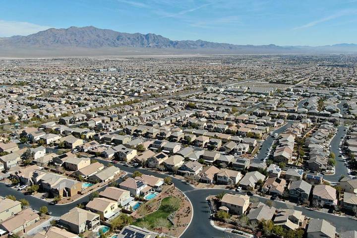 Home prices are down from record highs. (Las Vegas Review-Journal/File)