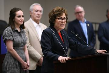 Sen. Jacky Rosen, D-Nev., on Saturday, November 9, 2024, in Las Vegas. (Sam Morris/Las Vegas Re ...