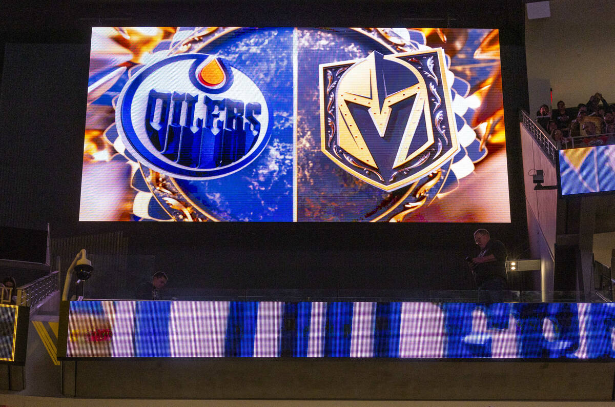 Both teams are displayed during the warm ups before first period of game one in the Golden Knig ...