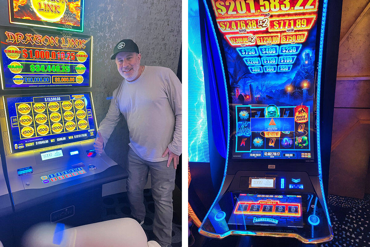 Jackpots worth $1,313,000 (left) and $2,462,616.17 were won Friday, May 9, 2025, and Saturday, ...