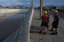 Henderson Police Department and Henderson Fire Department investigate a person who disappeared ...