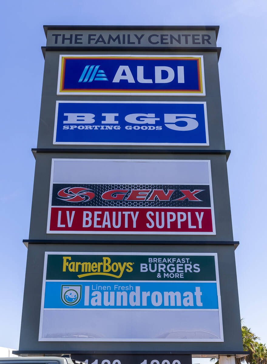 Signage for a fourth ALDI store being installed In the former 99cents store at 1200 South Decat ...