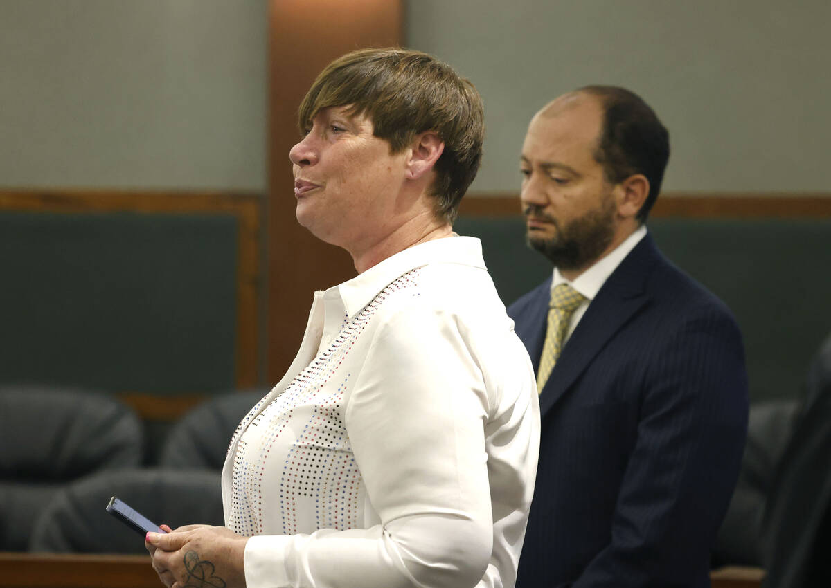 Cynthia Mosley, the grandmother of Brandon Steckler Jr., delivers her victim impact statement d ...
