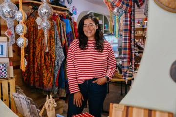 Jen Taler, founder of Ferguson’s Downtown and Market in the Alley, stands in her third b ...