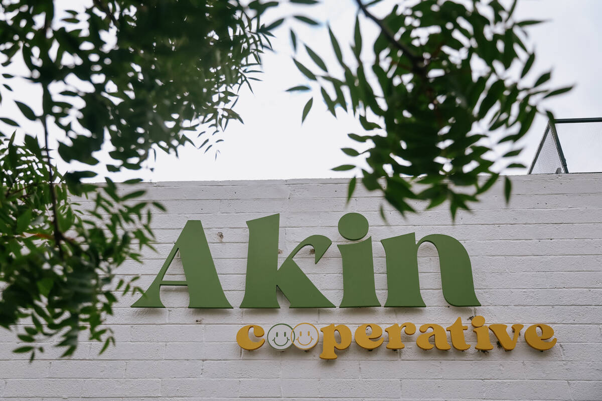 The exterior of Akin Cooperative on Tuesday, May 6, 2025 in Las Vegas. (Liv Paggiarino/Las Vega ...