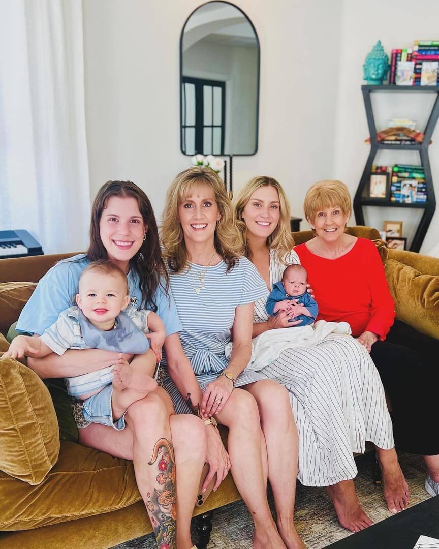 Republican Assemblymember Melissa Hardy, center, poses for a photo with her family on Mother's ...