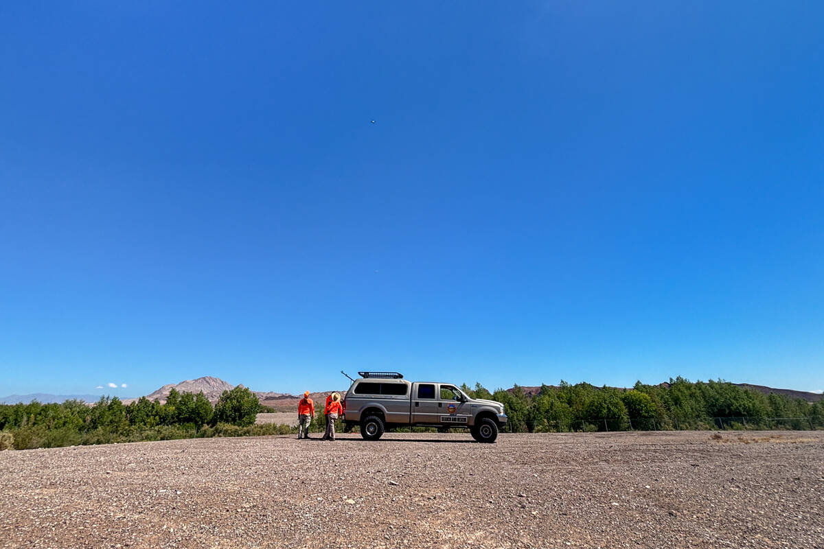 A search party consisting of personnel from the Henderson Fire Department, Henderson Police Dep ...