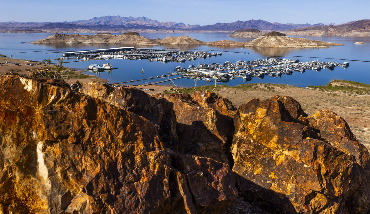 The Las Vegas Boat Harbor and Lake Mead Marina within the Lake Mead National Recreation Area on ...