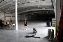 Ownership group partner Josh Klebanoff shows the new Show Services and Storage (S3) warehouse a ...