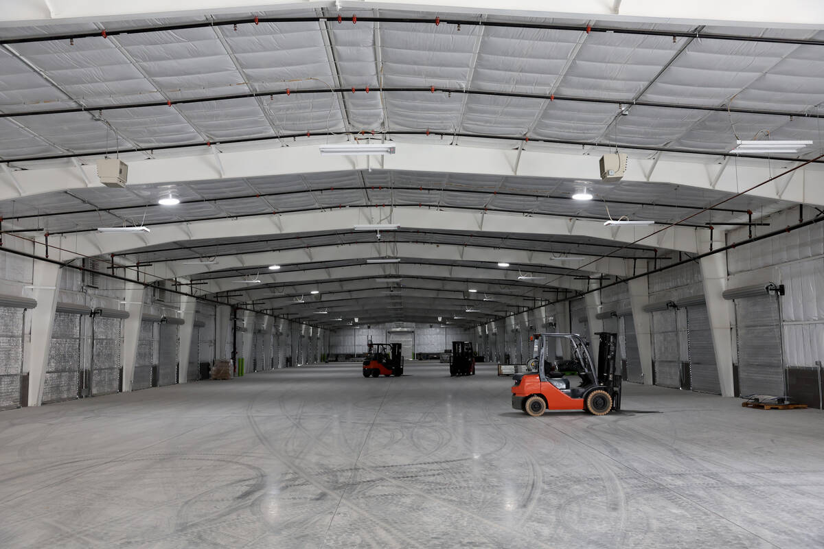 The new Show Services and Storage (S3) warehouse is shown at 13850 S. Decatur Blvd. in Sloan Th ...