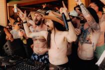 English Football League Championship franchise are shown with superstar DJ Steve Aoki at Palm T ...