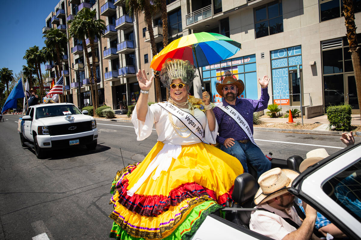 Mrs. Las Vegas Pride Norma Llyaman, left, and Mr. Las Vegas Pride Derek Guerrero pose for a pic ...
