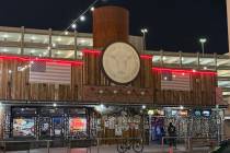 The outside of Hogs & Heifers Saloon on 3rd Street in downtown Las Vegas is shown on Monday, Ma ...