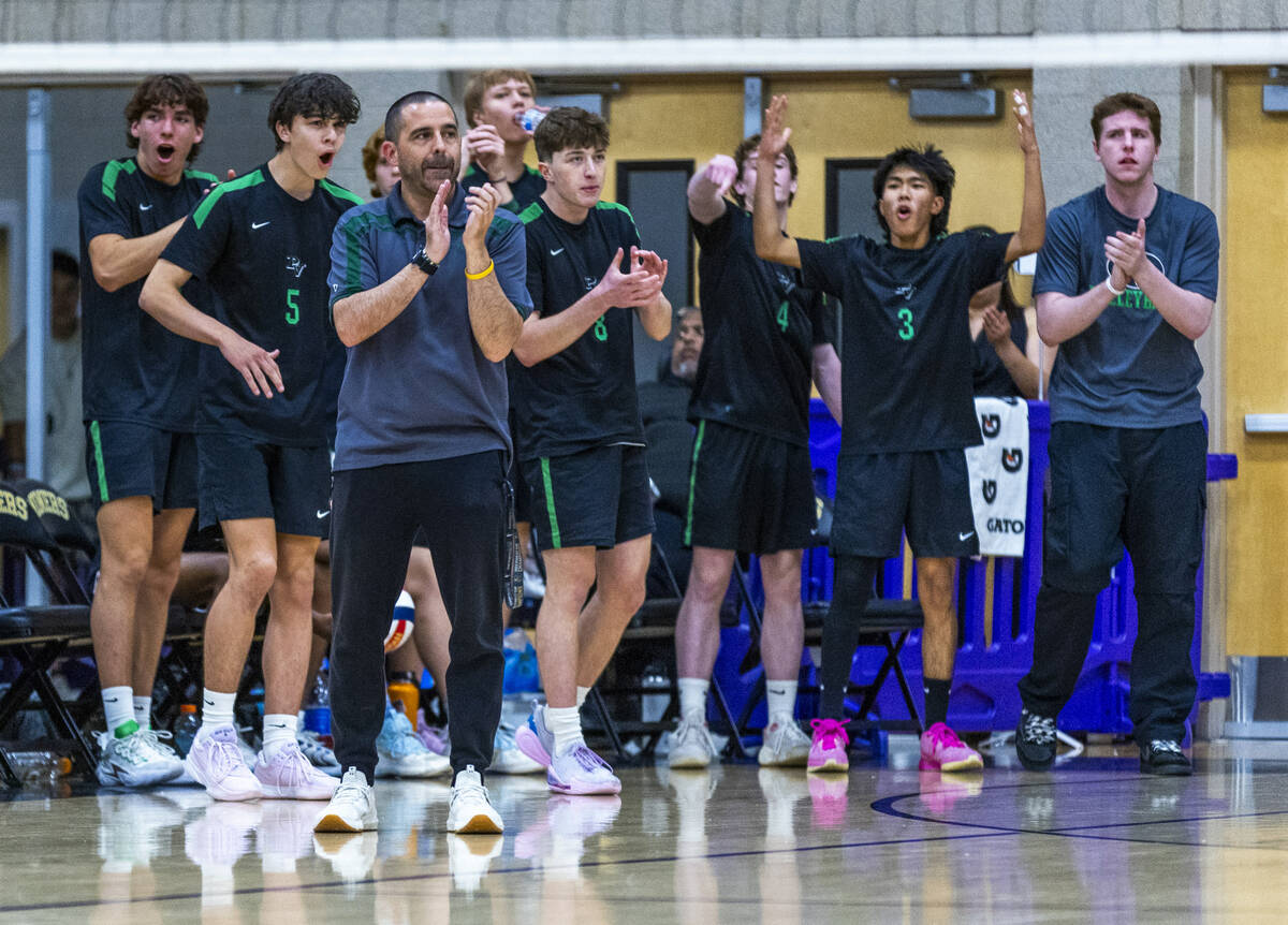 Palo Verde head coach Phil Clarke is pleased with his team's performage against Coronado during ...