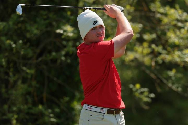 UNLV senior Caden Fioroni fired a 4-under 67 on Tuesday to open a one-shot lead at the NCAA reg ...