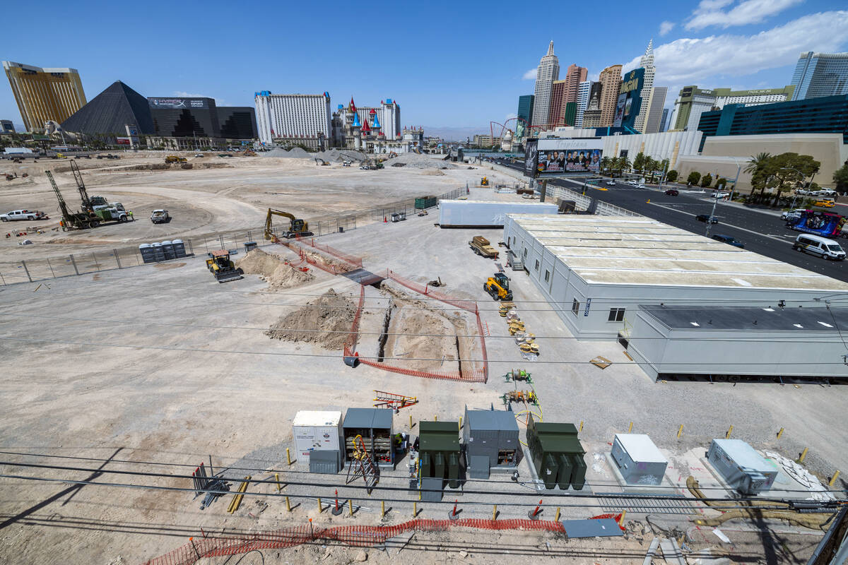 Construction starts on the new Athletics ballpark as crews drill caissons for the foundation an ...
