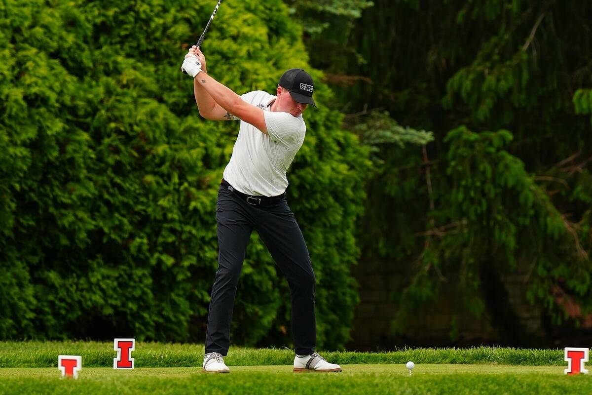 UNLV senior Caden Fioroni finished one shot shy of medalist honors at the NCAA regional in Urba ...