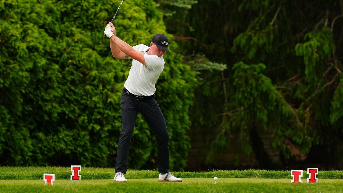 UNLV senior Caden Fioroni finished one shot shy of medalist honors at the NCAA regional in Urba ...