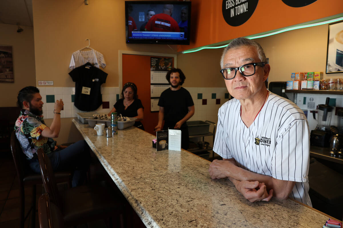 Owner Norman Chan poses at NORMan’s Diner on South Durango Drive in Las Vegas Friday, Ma ...