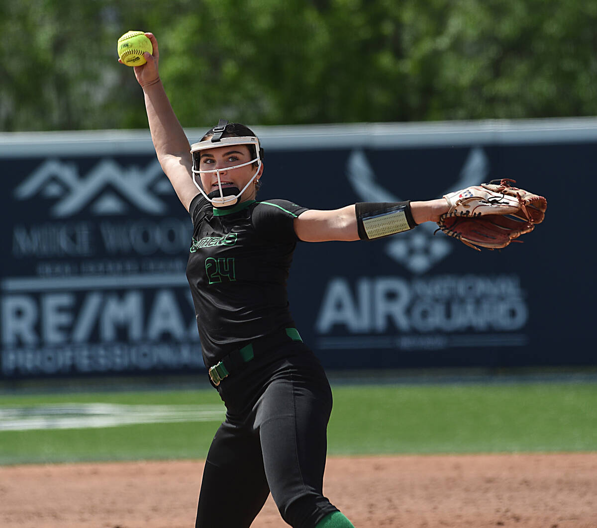 Palo Verde’s Ava Koenig delivers against Centennial during the NIAA softball state championsh ...