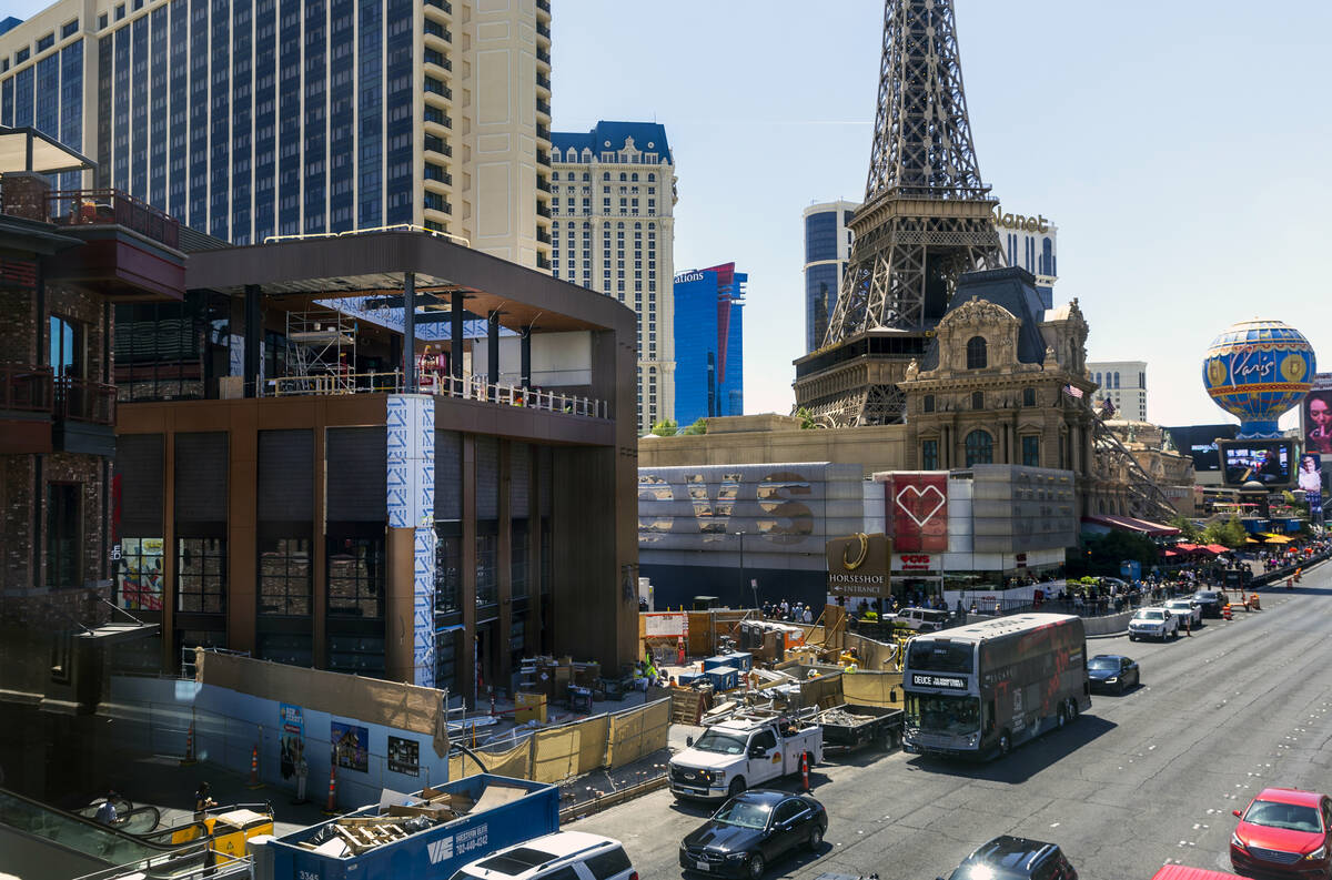 Construction of new restaurant and nightlife venue Bottled Blonde Las Vegas continues adjacent ...