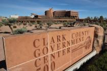 The Clark County Government Center is seen Friday, Jan. 15, 2021, in Las Vegas. (Las Vegas Revi ...