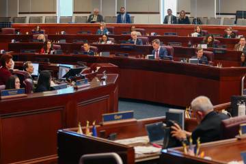 The Nevada State Assembly convenes to pass legislation during the 83rd legislative session at t ...