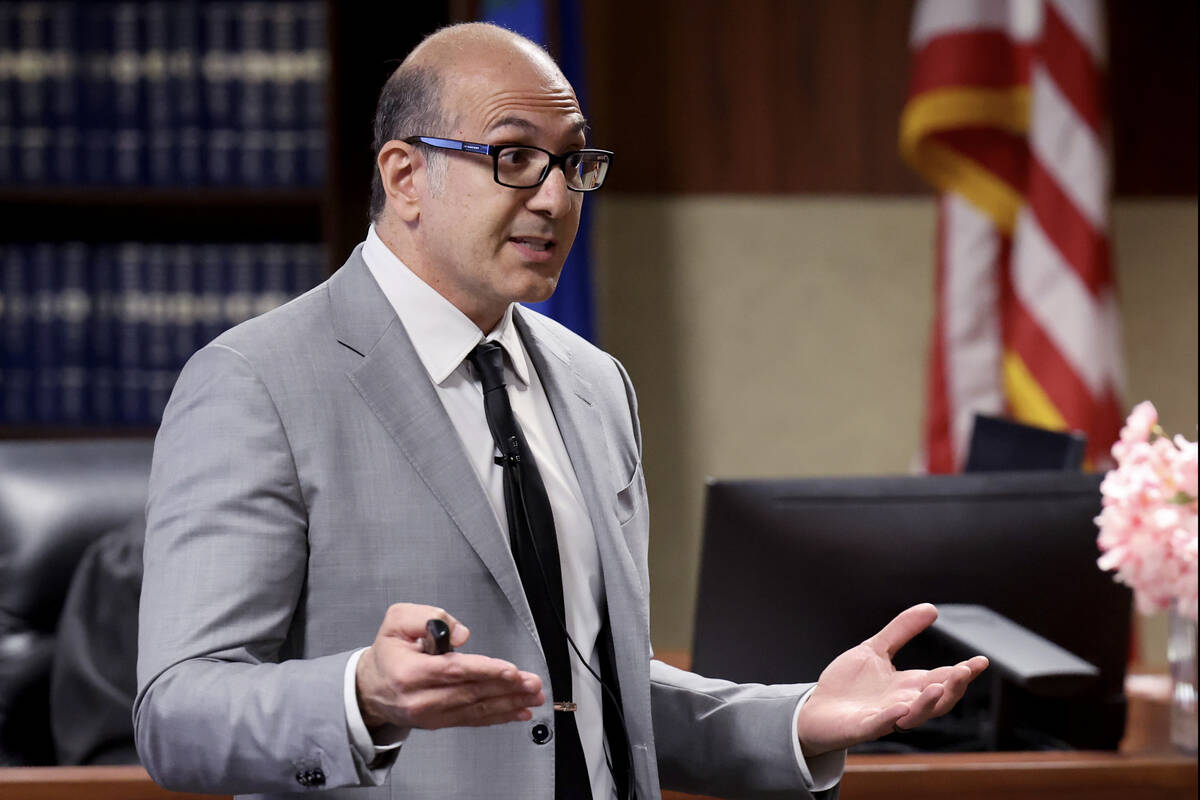 Ramzy Ladah, attorney for plaintiff Ann Marie Echevarria, gives his closing argument in court d ...
