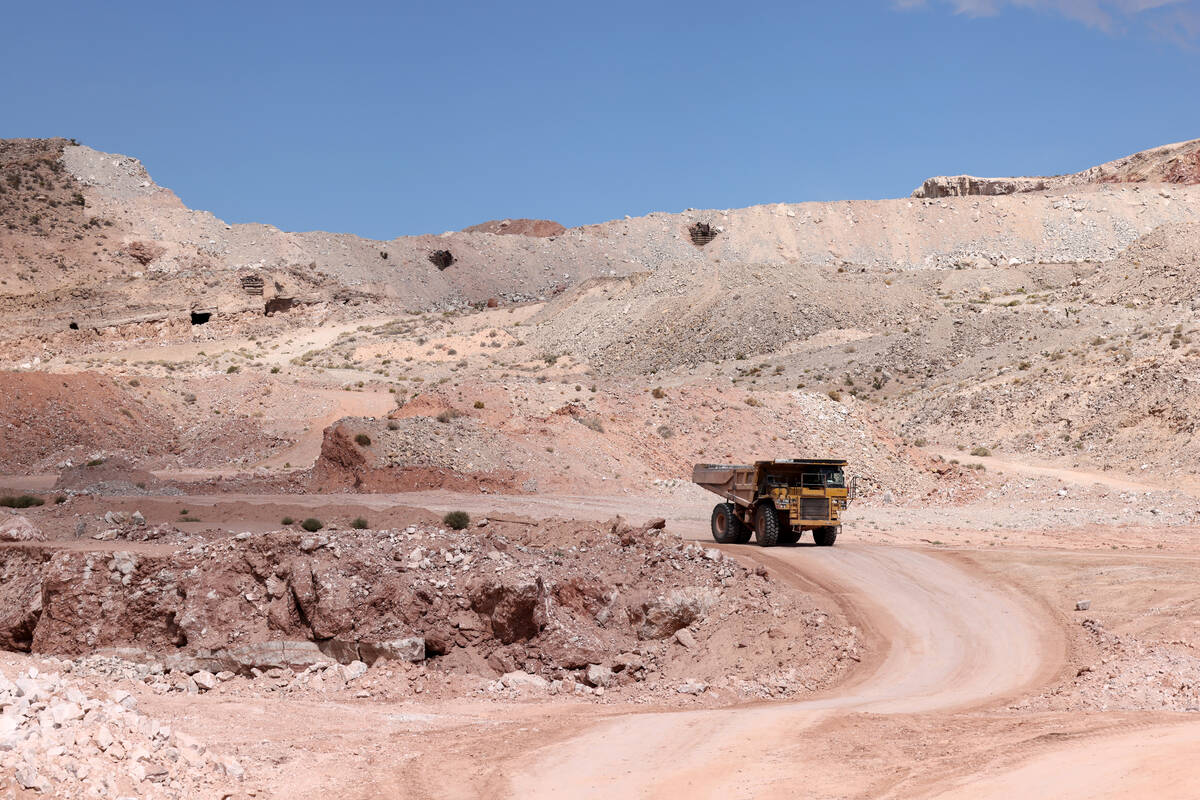 Blue Diamond Hill Gypsum Mine near Red Rock Canyon National Conservation Area west of Las Vegas ...